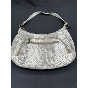 Snakeskin Print Purse /Shoulder Travel Bag Travelon Nylon Purple Interior
